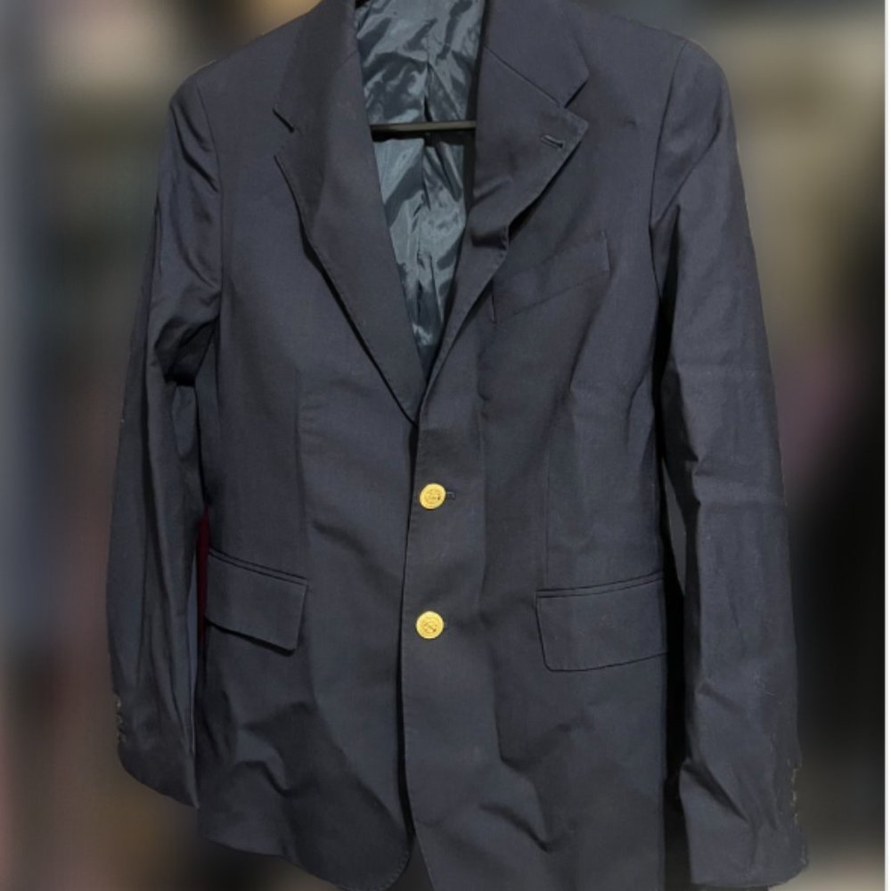 Vineyard Vines Kids' Stretch Navy Wool Blazer, Size 14